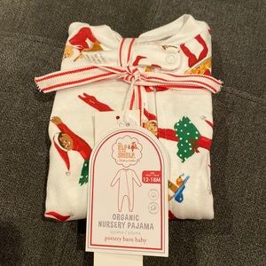 Pottery Barn Kids organic nursery pajama “Elf on the Shelf”